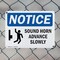 Signmission Sound Horn Advance Slowly, 14 in W x Rectangle, Plastic OS-2PACK-NS-P-1014-L-18370 - alternate 4